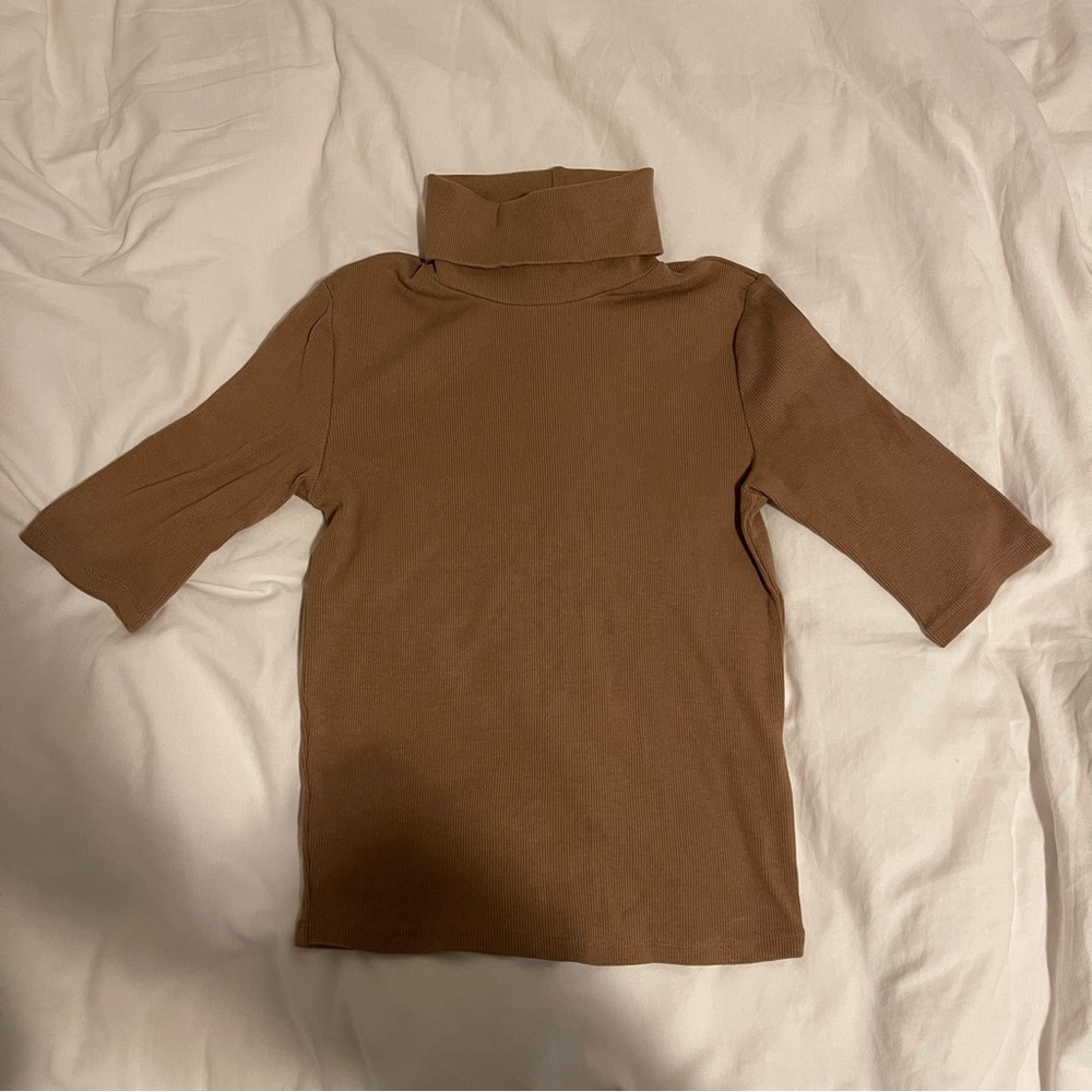 Zara Brown Turtleneck Women's Top